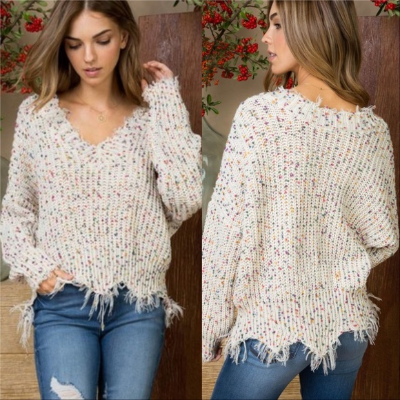 CONFETTI CAKE Knit Popcorn Sweater - Picture 2 of 3